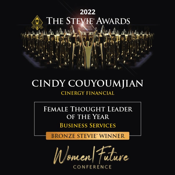 Bronze Stevie Award winner Female thought leader of the year cindy couyoumjian